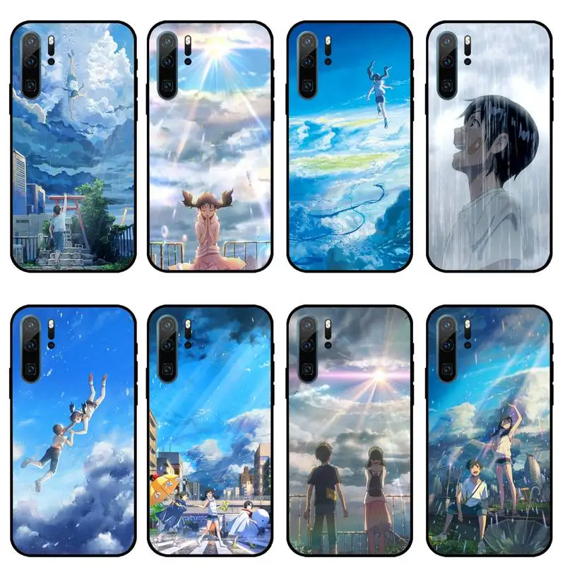 

Japan anime Weathering With You Phone Case For Huawei honor Mate 10 20 30 40 i 9 8 pro x Lite P smart 2019 Y5 2018 nova 5t