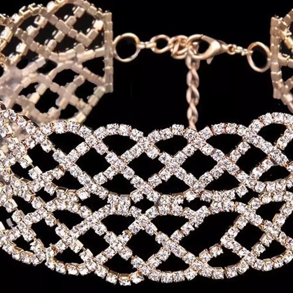 Роскошное ожерелье со сверкающими бриллиантами в стиле ретро - купить по