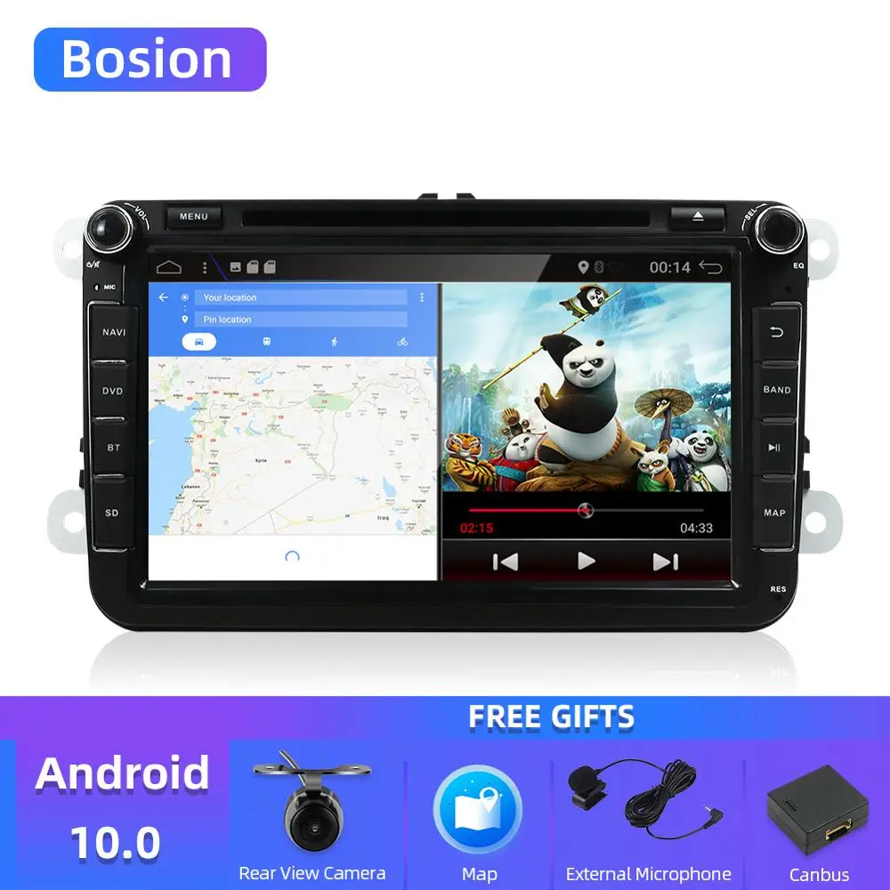 Автомагнитола Bosion 2 din с dvd навигацией для VW Volkswagen GOLF 4 5 6 POLO PASSATCC JETTA TIGUAN TOURAN SCIROCCO T5
