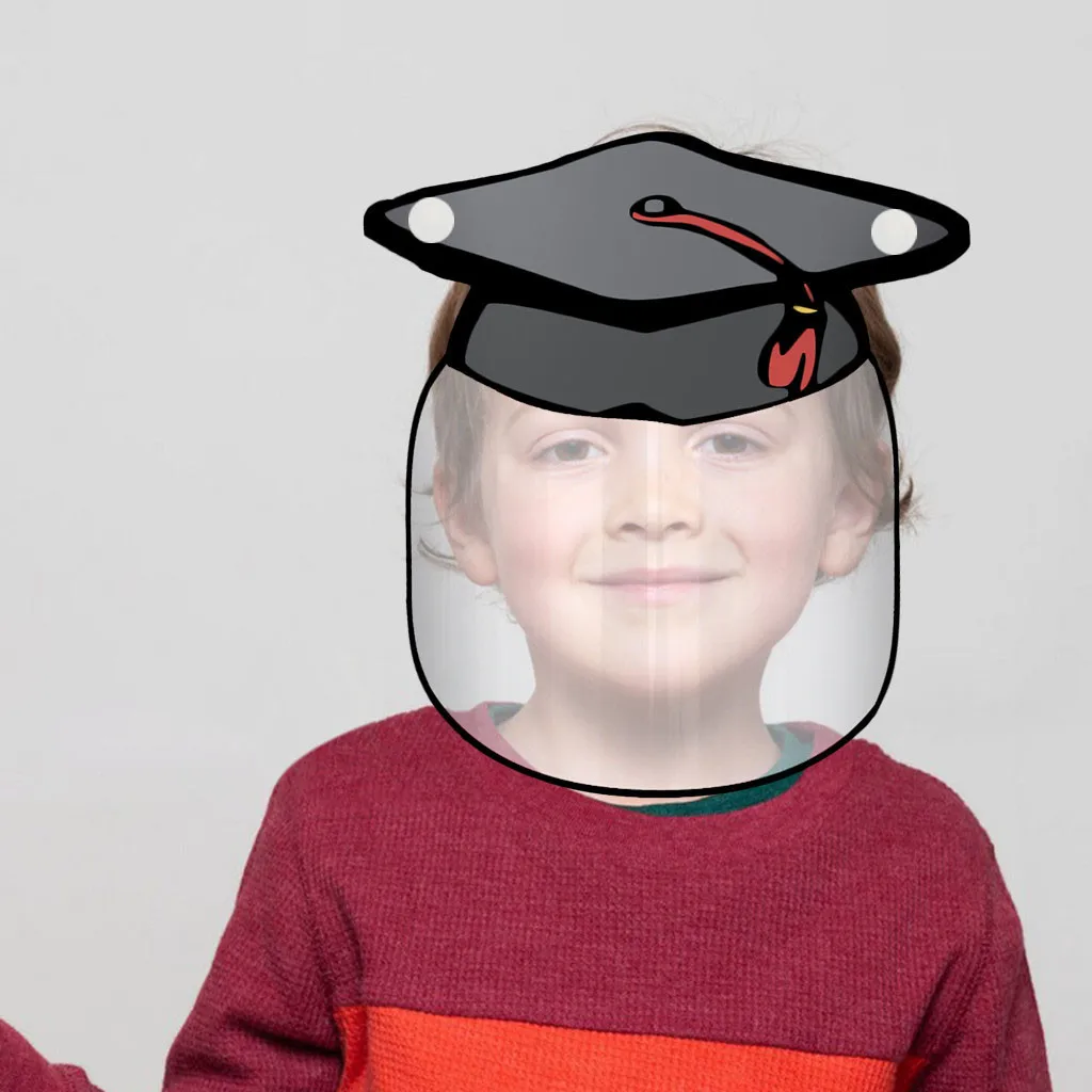 

1PC Children Protective Face Mask Anti-splash Anti Droplet Full Face Cover Mask Kids Reusable Cute Safe Clear Face Shield Z0820