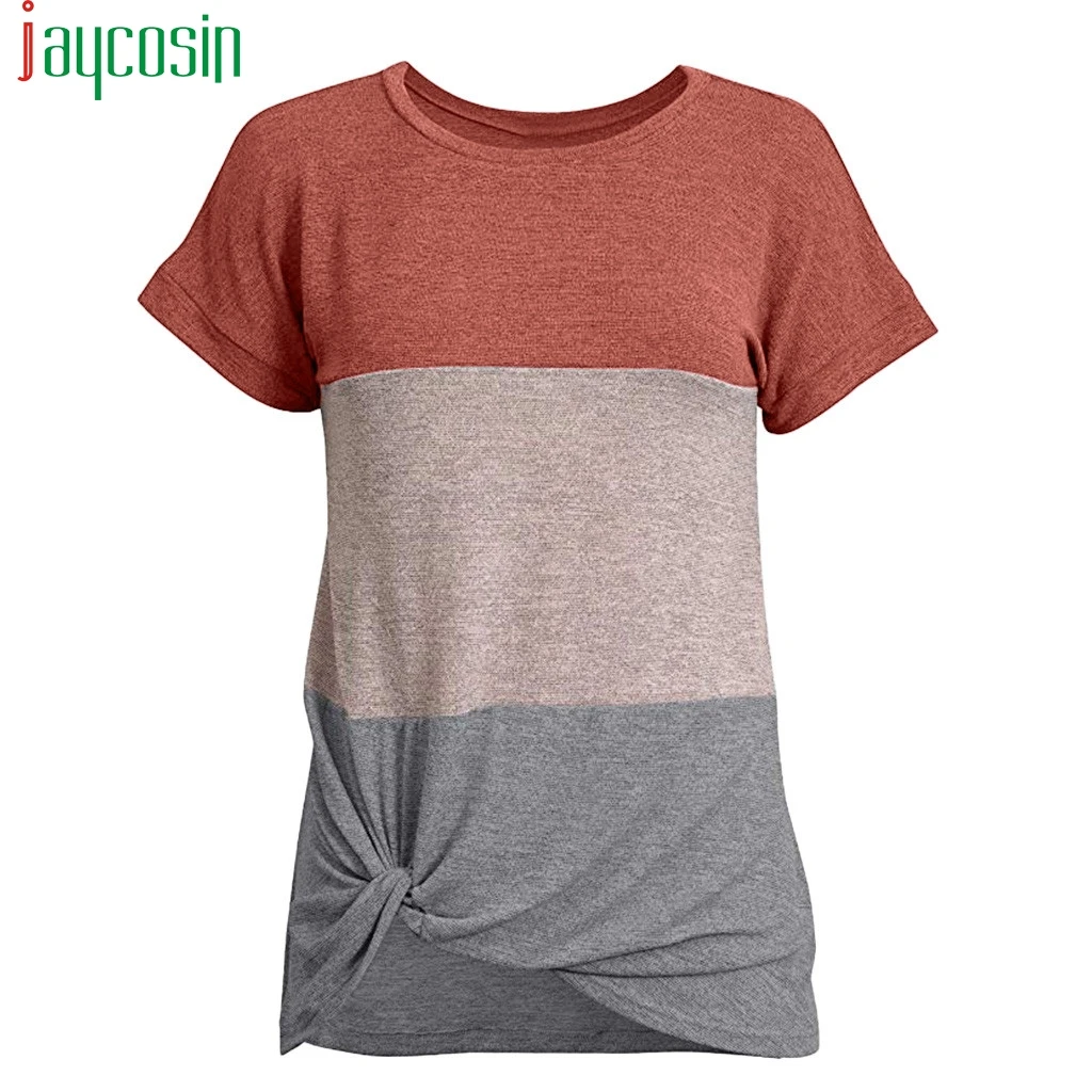 Летняя женская футболка с коротким рукавом свободные полосатые повседневные