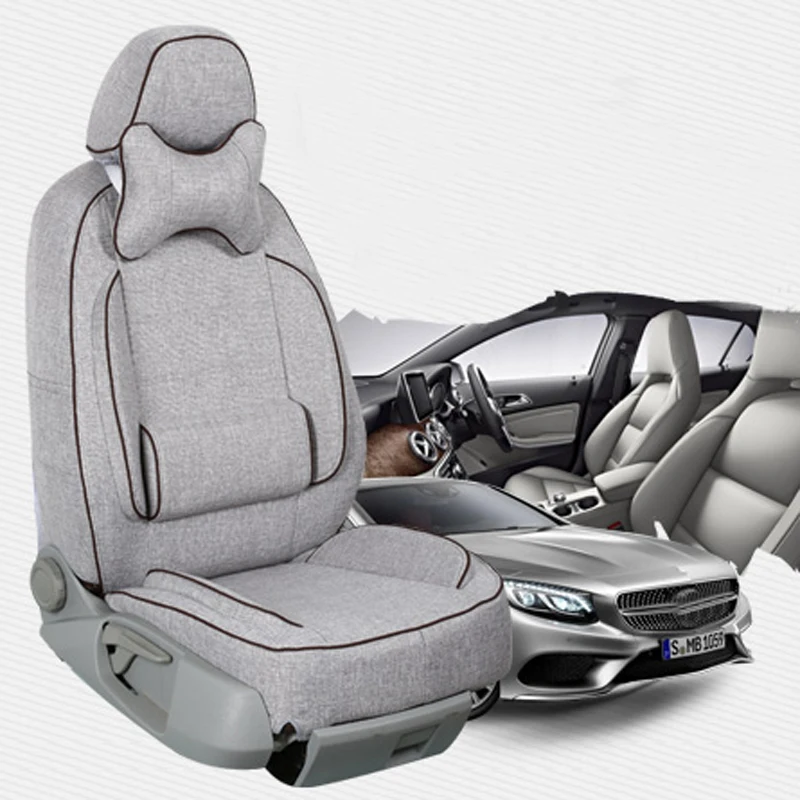 

CARTAILOR Linen Cover Seats Fit for Fiat Bravo 2008 2009 Car Accessories Front & Rear Seat Covers & Supports Auto Cushion Airbag
