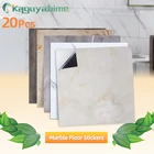 Наклейки Kaguyahime самоклеящиеся, 20 шт., 30 х30 см, ПВХ, имитация мраморного пола, водонепроницаемые наклейки для ванной комнаты