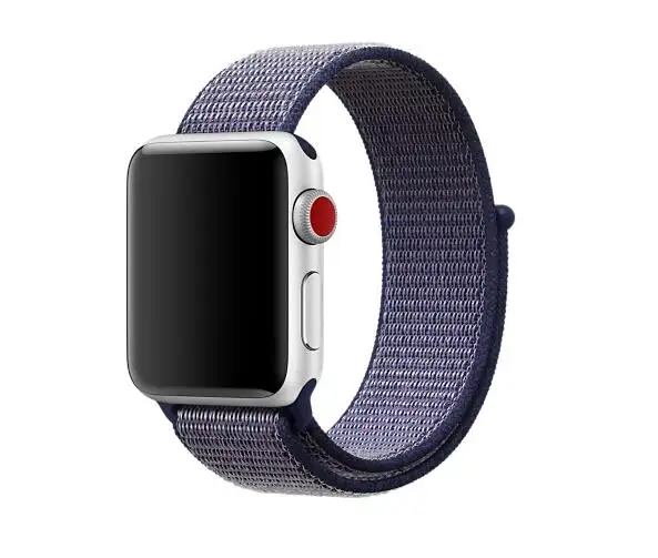 midnight blue Горячая цветной нейлоновый ремешок для Apple Watch серии 4 44 мм 40 мм ремешок для часов спортивные полосы для iwatch 42 мм 38 мм 3 2 1 серия 5 - Цвет ремешка: midnight blue