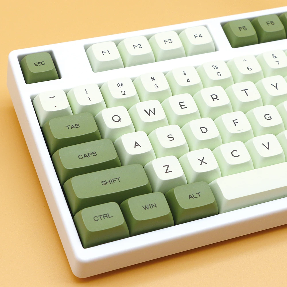 

124 Key PBT Keycap DYE-SUB XDA Profile Personalized Minimalist Matcha English Japanese Keycap For Mechanical Keyboard