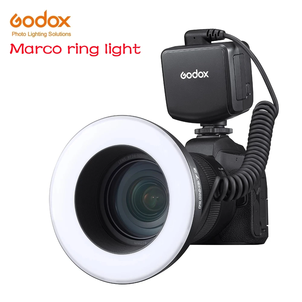 

Godox RING72 макросъсветодиодный ка светодиодная кольцевая лампа 8 Вт 5600 к кольсветильник для Canon Nikon DSLR камера 6D 7D 60D 70D 700D 650D