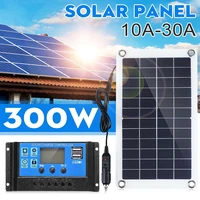 300w solar panel kit complete 12v usb with 10 30a controller solar cells for car yacht rv boat moblie phone battery charger