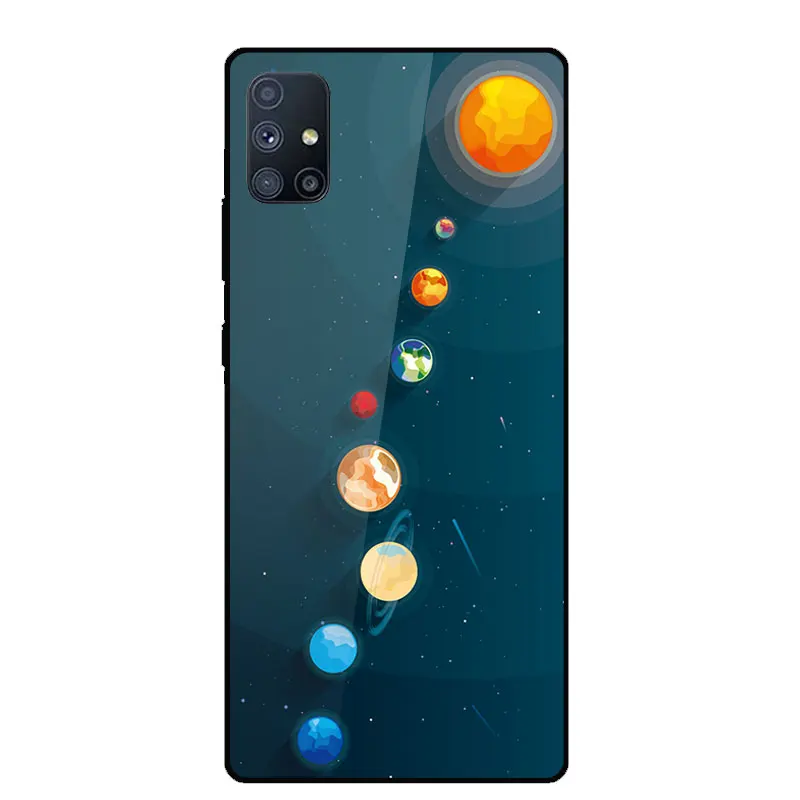 

Shockproof Case For Samsung Galaxy M31 M31S M51 M21 Tempered Glass Hard Phone Cover For Samsung M01 M31S M30 M20 A40S Back cover