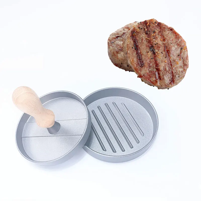 Деревянная ручка пресс для гамбургеров мяса пирога стейка свиных швабр форма