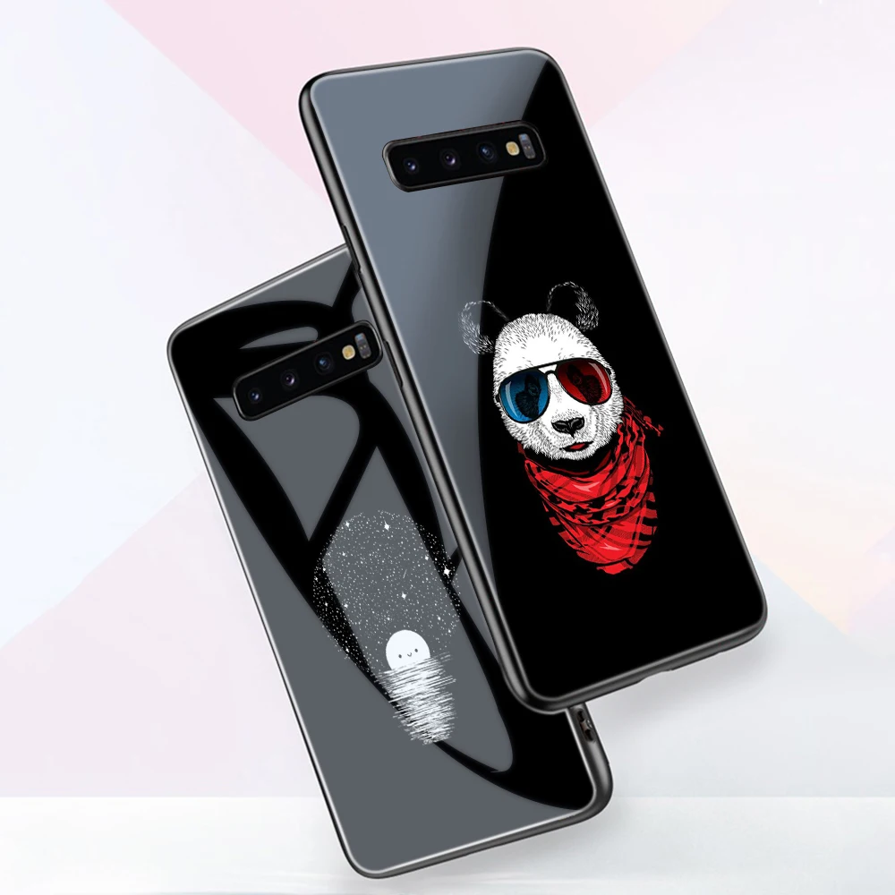 

Panda Dog Case For Samsung Galaxy S21 S10 S9 S8 S10e S20 Ultra A51 A71 A50 A21 A20E A70 Note 20 10 9 8 Plus Tempered Glass Funda