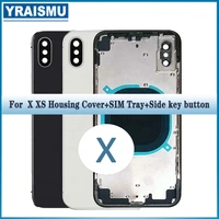 aaa high quality back cover for iphone xs max x xs housing cover rear door chassis middle frame glass with ce or without ce