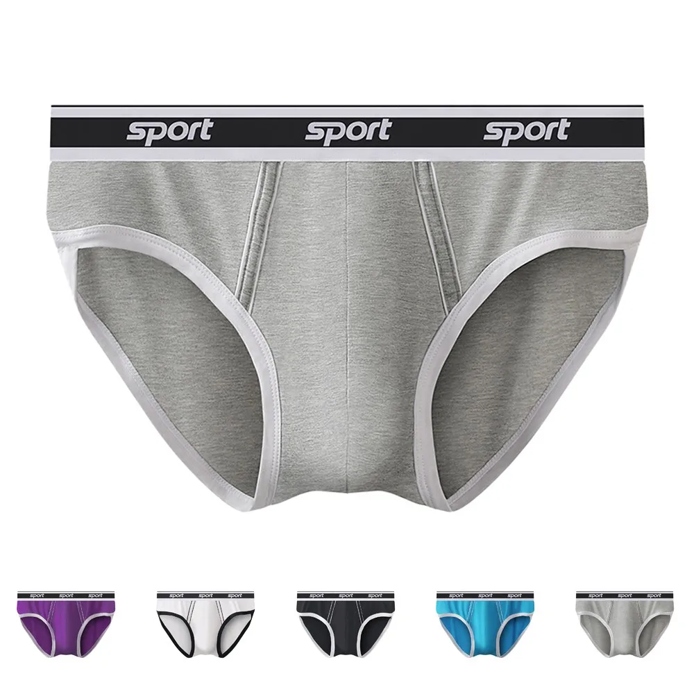 

2021 Brand Underpants Man Slip Gay Lingerie Cotton Pouch Briefs For Men Underwear Sexy Homme Antibacterial Panties Mens Briefs