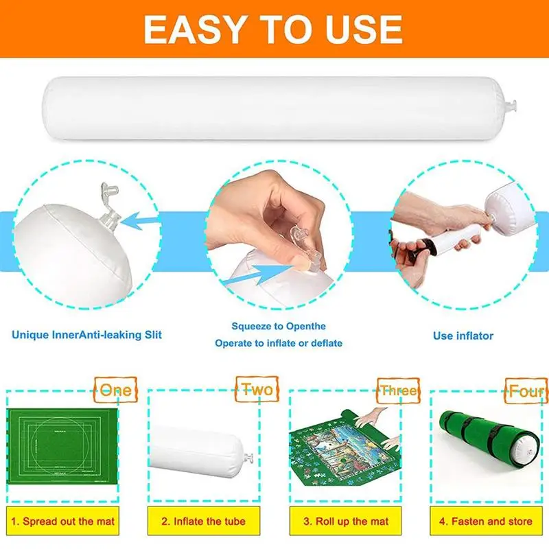 

Puzzles Mat Jigsaw Roll Play Mat Puzzles Blanket Felt Mat Store Puzzles Up to 3,000 Pieces 1.5mm Thickened Puzzle Saver Mats