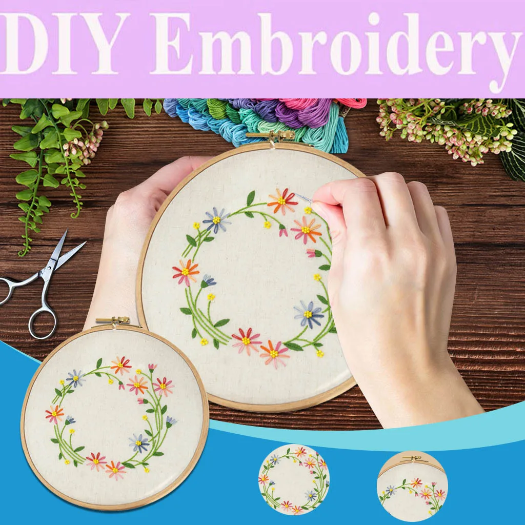 Красивая гирлянда DIY живопись изысканный узор ручная вышивка аксессуары набор