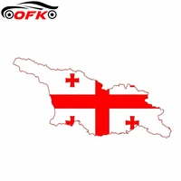 creative car styling georgia flag map stickers motorcycle accessories 14 5cm7 3cm