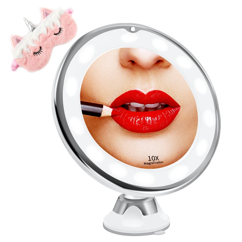 Косметическое зеркало со светодиодной подсветкой увеличительное miroir