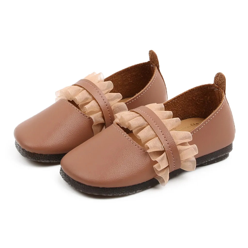 Босоножки кожаные вечерние зящие на шнуровке для маленьких девочек|Кожаная