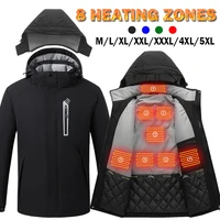 2020 unisex smart heating jacket usb infrared electric 8 areas heating vest women winter outdoor sports coat warm heated vest