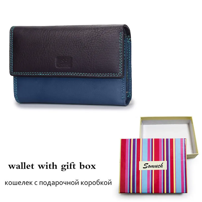 wallet with gift box Beth Cat, модный кошелек, женские кошельки из натуральной кожи, Женский кошелек для монет, короткий кошелек, женский клатч с магнитной пряжкой - Цвет: wallet with gift box