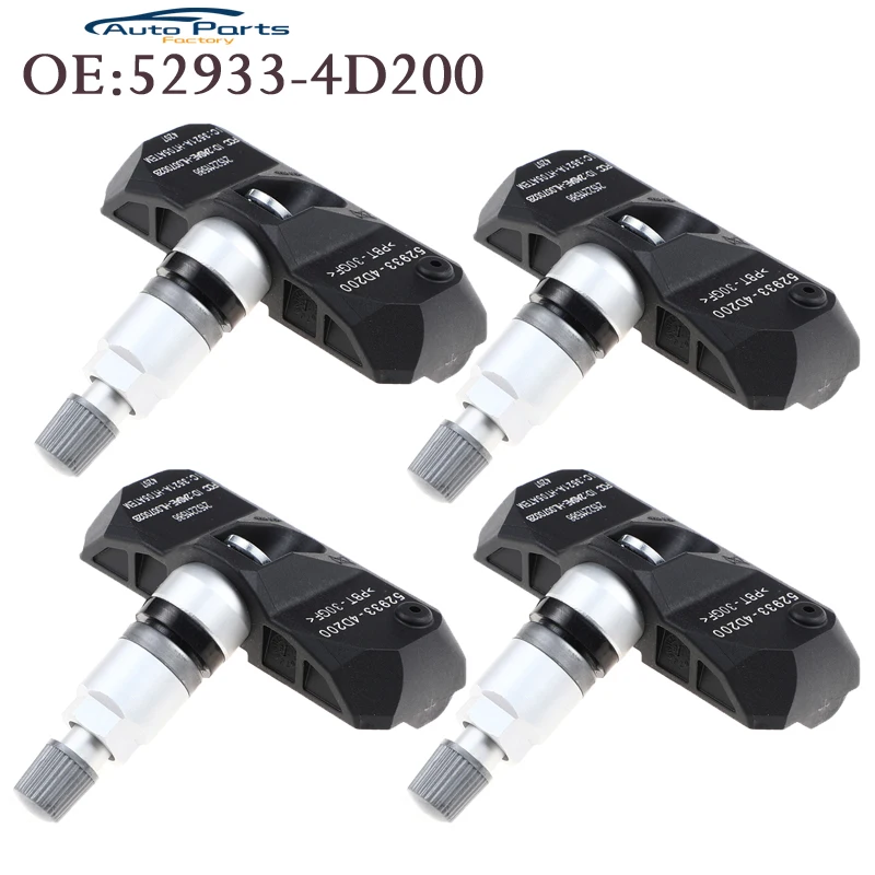 4 шт. датчик давления в шинах TPMS для hyundai ENTOURAGE GLS SE 2007-2009 52933-4D200 529334D200 315 МГц