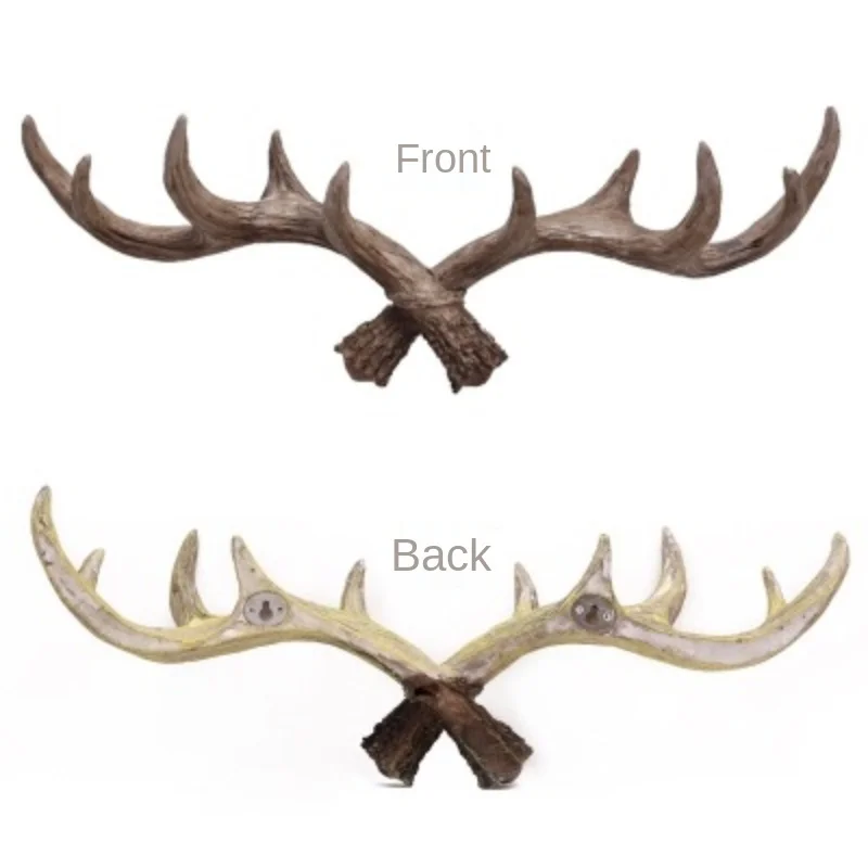 

Antlers Wall Hanger Vintage Deer Key Holder Rustic Coat Hats Clothes Rack Antique Decorative Wall Hook Bathroom Accessories