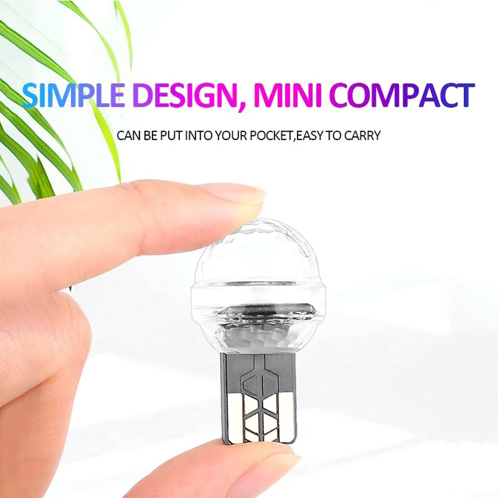 RGB мини светодиод машины USB атмосферный окружающий светильник яркая музыкальная