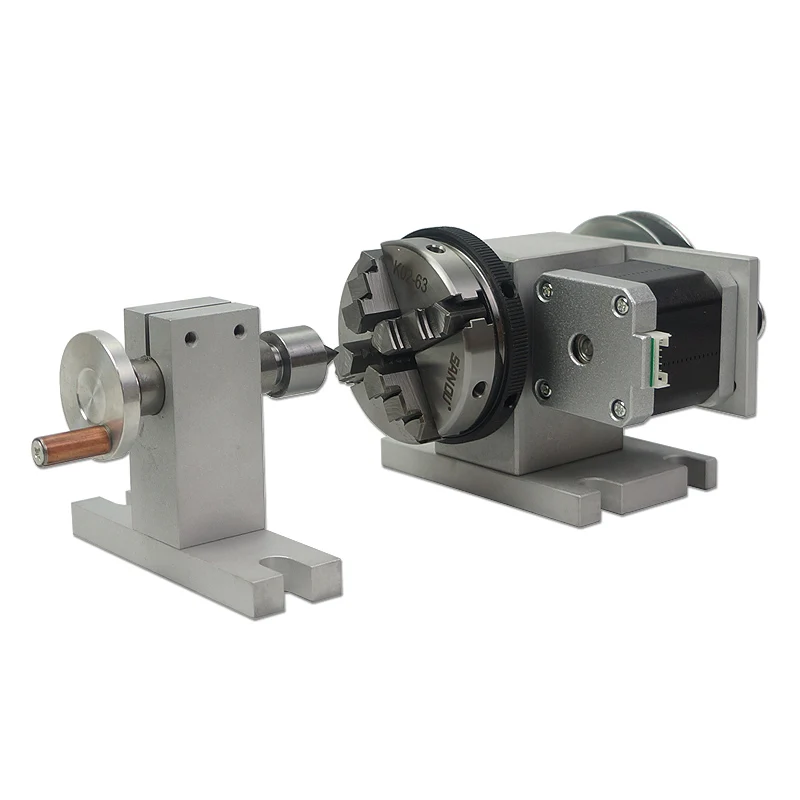 Фрезерный станок с ЧПУ 4 осевой вращающийся патрон зажимами 65 мм высота центра 54