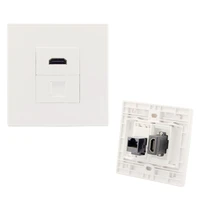 white color hdmi compatible with cat6 rj45 female to female wall panel network extender