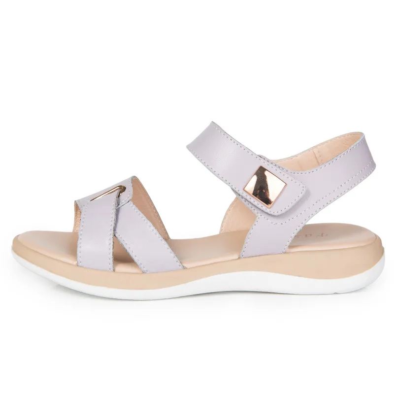 Летние женские сандалии 2020 Новая модная Высококачественная кожаная