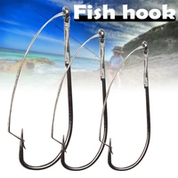 set of 10 weedless wacky hooks barbed worm rig fishing hook with case fishing accessories for soft baits all waters fk88
