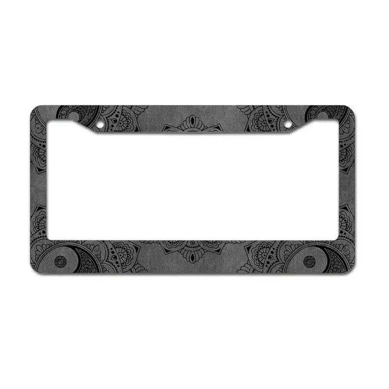 

Peceeta Yin Yang Mandala License Plate Frame 2 Holes 1 Frame Matte Aluminum Cut Inlaid Standard white 16x31cm"] E7CA