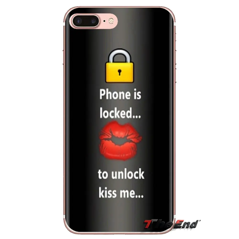 Прозрачные мягкие чехлы KIss to unlock Locked screen для Xiao mi 4 5 5s 6 A1 A2 5X6X8 9 Lite SE Pro Max Mix 2 3 2S |