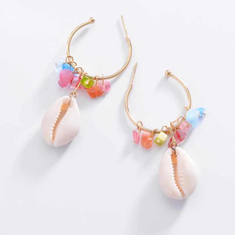 2019 новейшая натуральная морская раковина Висячие серьги для женщин модный