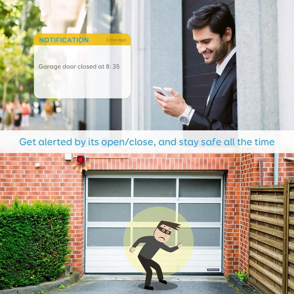 

Wifi Smart Wireless Door Opener Universal Garage Alarm Sensor Home Portable Smart Life Can App Control Dp-wp003 Anti-theft New