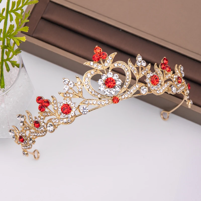 

Wedding Crown Hair Jewelry Bridal Headpiece woman Baroque Rhinestones Crystal Tiaras Bride Party Crowns Wedding Hair Accessories