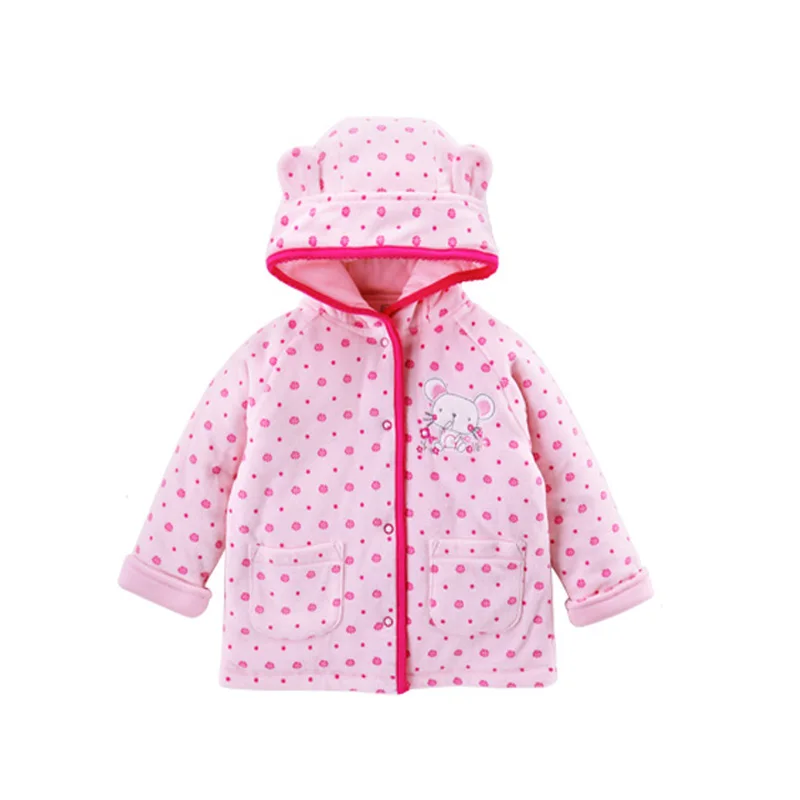 Детская куртка детская хлопковая зимняя теплая верхняя одежда с капюшоном для