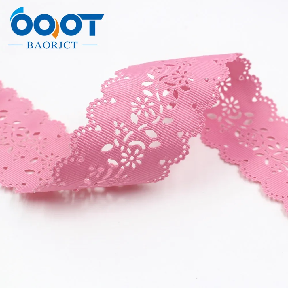 I-19805-1795 OOOT BAORJCT I-19805-1789, горячая Распродажа 43 мм 10 ярдов полые цветы ленты, поделка бант крышка аксессуары и украшения материал - Цвет: I-19805-1795