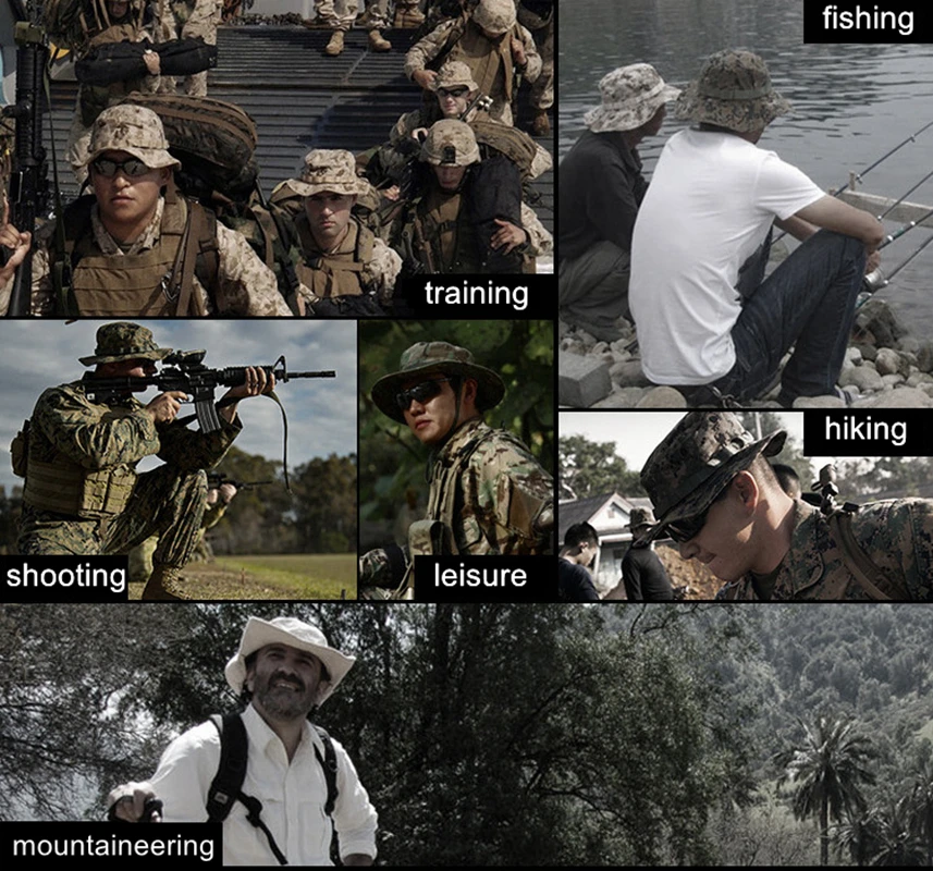 Тактическая шапка Boonie, армейская Рыбацкая Кепка, военная тренировочная солнцезащитная Кепка, уличная спортивная камуфляжная кепка для рыбалки, походов, охоты