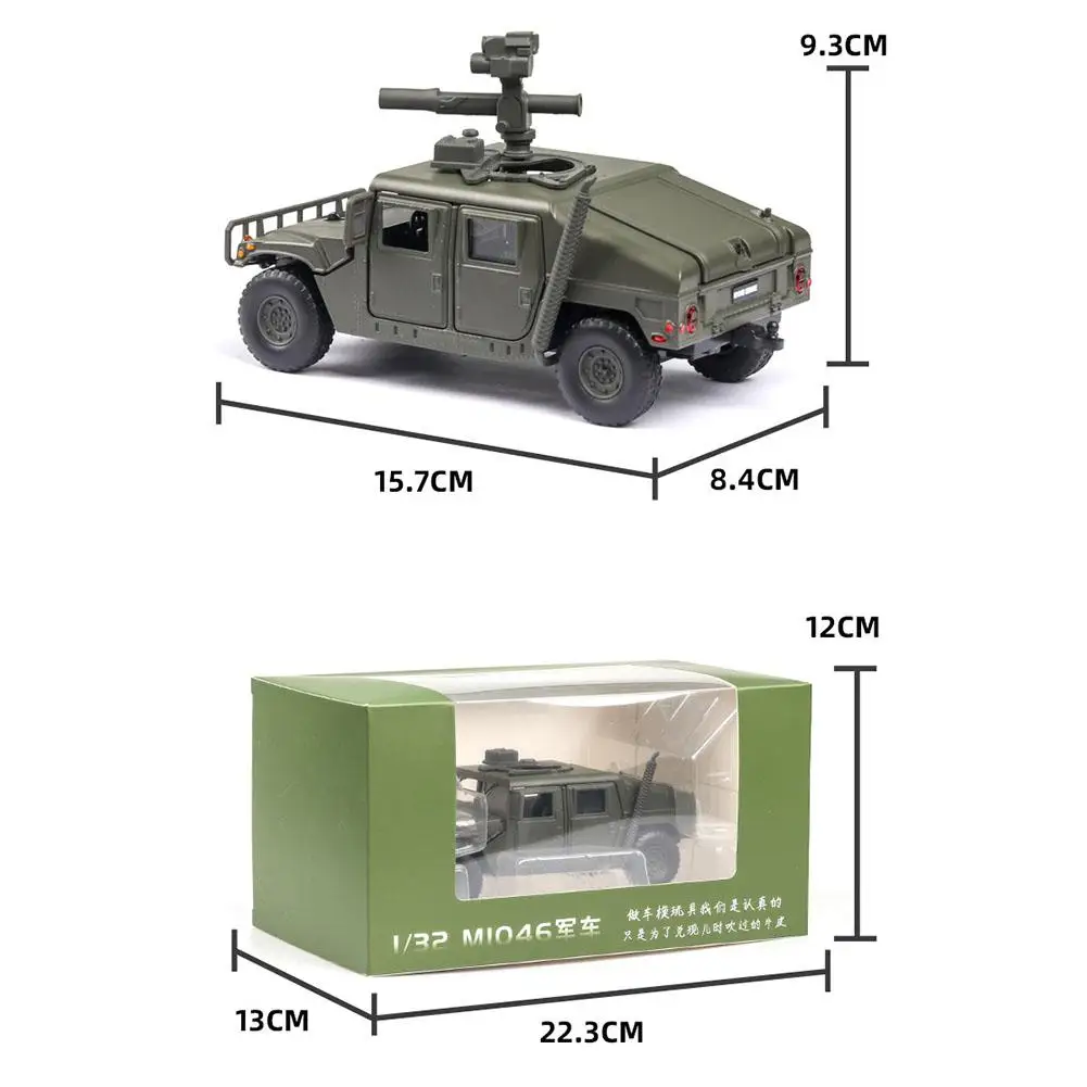 1:32 Military car model Explosion proof Armored vehicle with sound light alloy toy diecast vehicles |