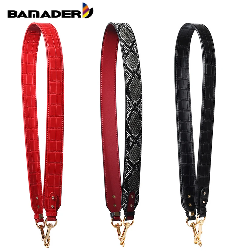 Широкий плечевой ремень BAMADER Высококачественная сумка на ремне под змеиную кожу