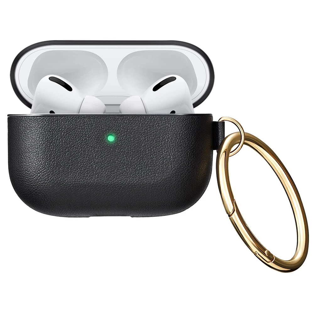Кожаный чехол Bonola для Airpods Pro, противоударный защитный чехол s для Airpods 3 с чехлом-брелком для наушников Apple