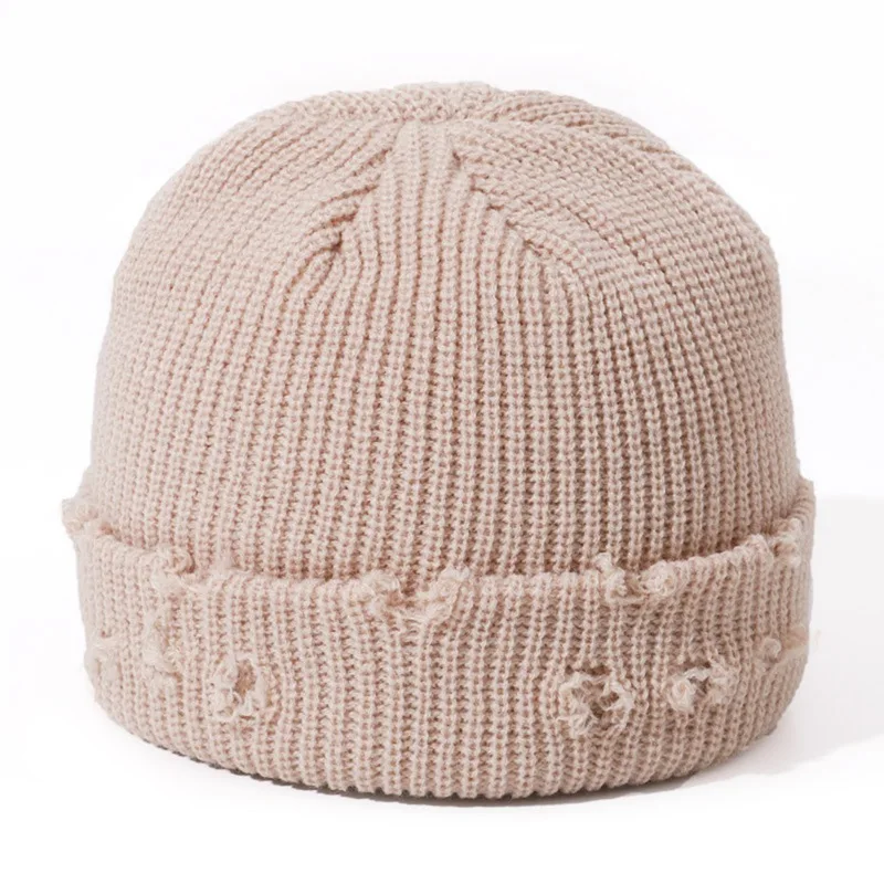 

Winter Hats Solid Hip Hop Beanie Skullcap Street Knitted Hat Soft Women Men Acrylic Unisex Casual Solid Pumpkin Warm Melon Cap
