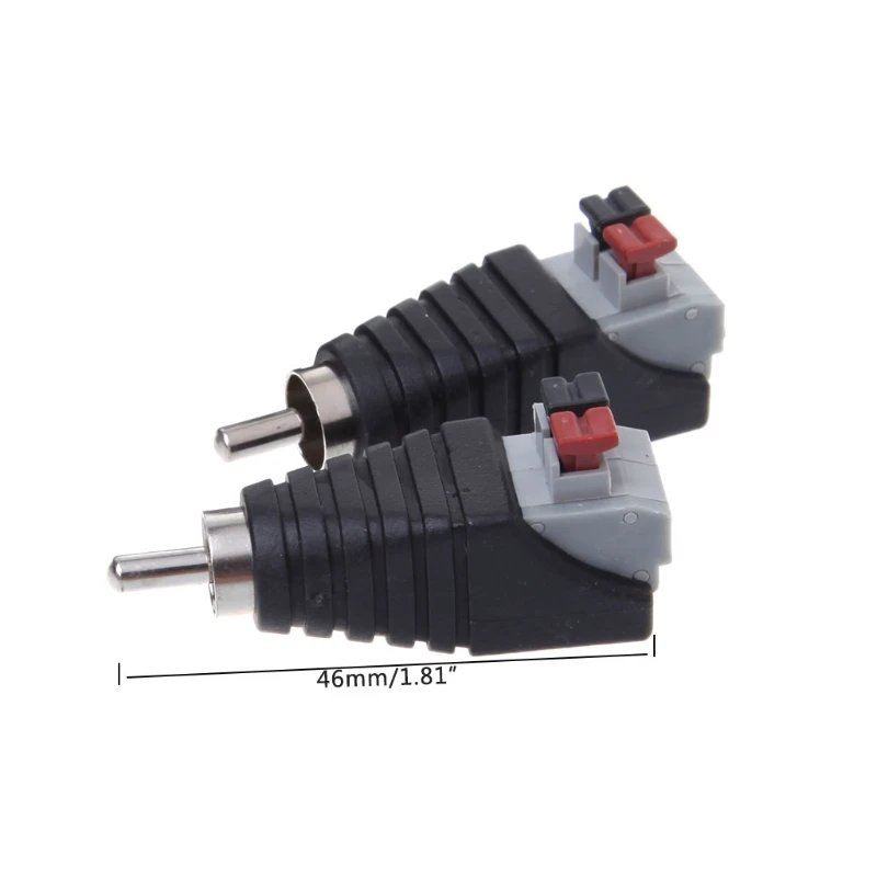 

P15D 5 Pcs RCA Loudspeaker Cable Jack Cable Plug Male Plug Connector LED TV Adapter