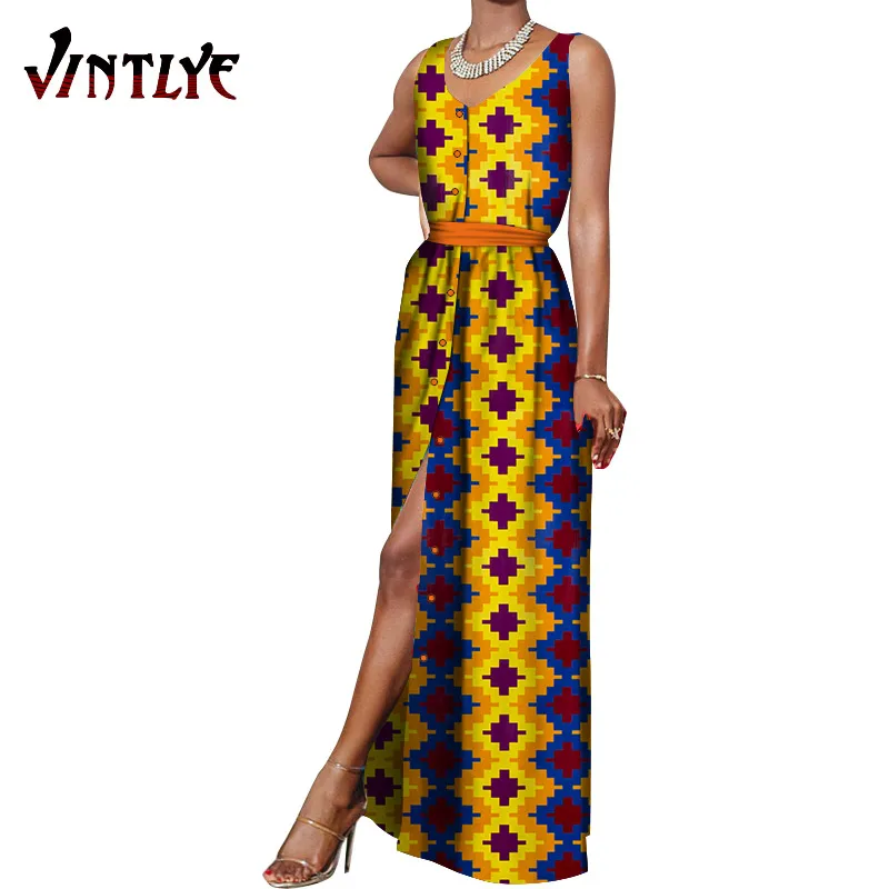 

Летнее платье 2020, Лоскутная Асимметричная юбка с разрезом, женское платье с Африканским принтом, традиционная Африка, WY6324