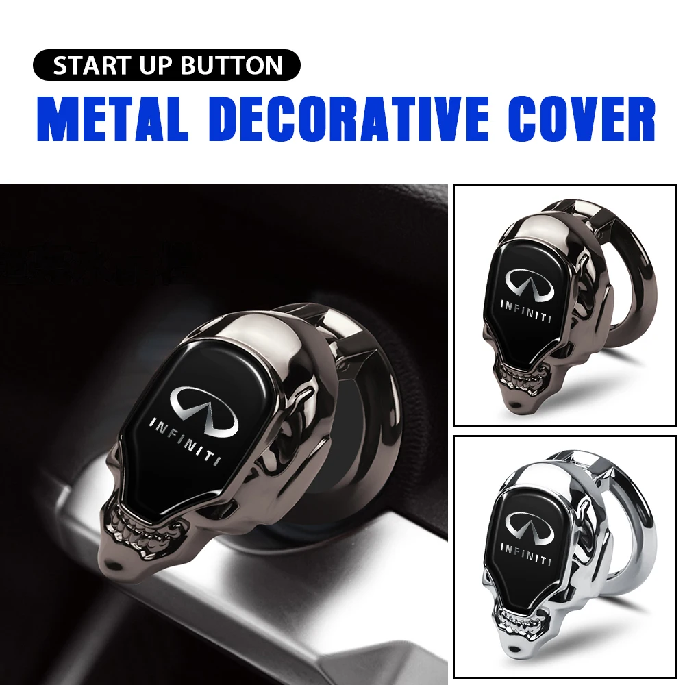 

For Infiniti EX25 FX35 FX45 FX50 G35 G37 JX35 QX30 Car Interior Engine Ignition Start Stop Button Protective Cover Decor Sticker