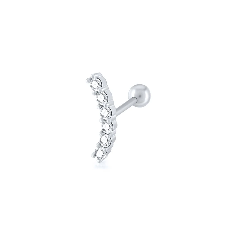 

Aide 925 Sterling Silver Zirconia Moon Star Heart Stud Earrings For Women Small Leaf Branch Crown Geometric Shape Ear Stud Gift