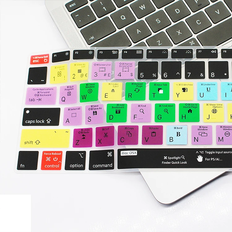 HRH для Mac OSX ярлыки силиконовый чехол клавиатуры ноутбука Кожа MacBook новейший Air 13