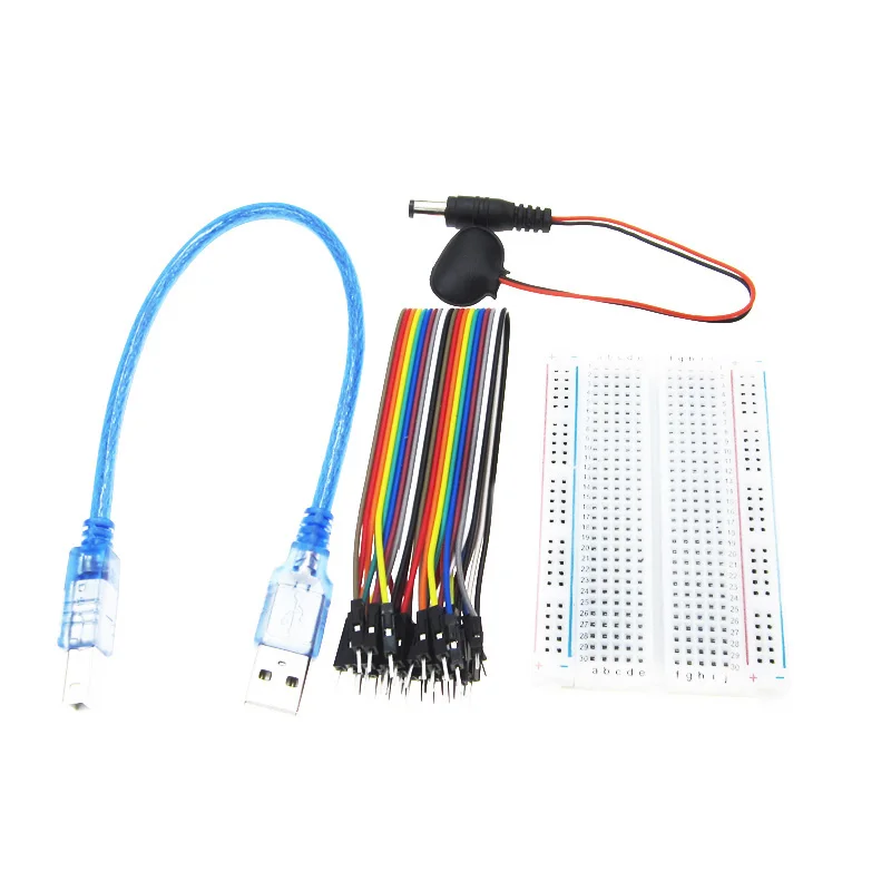 Базовый стартовый набор UNO R3 мини Макет светодиодный Перемычка провод Кнопка Arduino