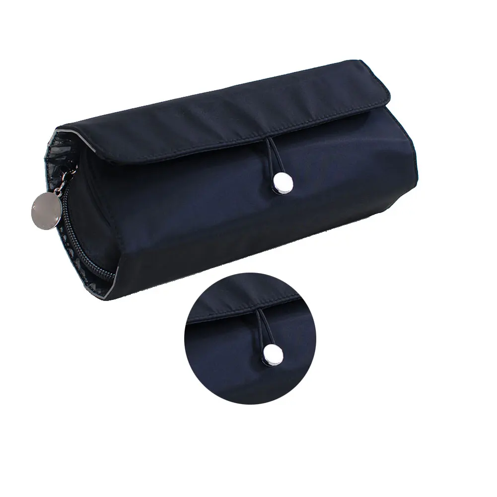 

Cosmetic Case Roll up Makeup Brush Organizer Travel Portable Multi functional Cosmetic Bag Holder for Women Girls Black