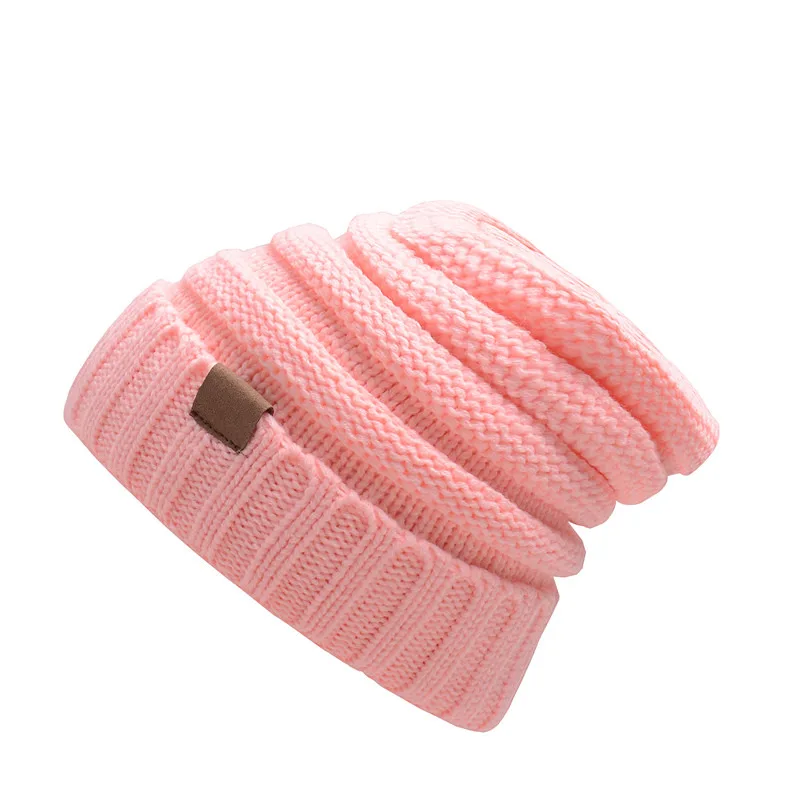 Pink Новинка,, Европейский и американский стиль, Осень-зима, AliExpress, маркировка CC, вязаная шерстяная шапка, набор головных уборов, уличная шапка - Цвет: Pink
